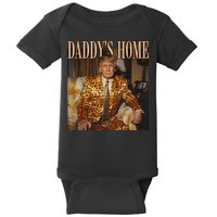 Daddys Home Trump Trump 2024 Leopard Funny Maga Baby Bodysuit