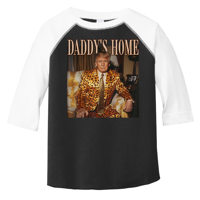 Daddys Home Trump Trump 2024 Leopard Funny Maga Toddler Fine Jersey T-Shirt