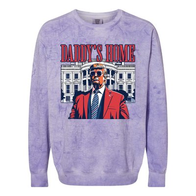 Daddys Home Trump Colorblast Crewneck Sweatshirt