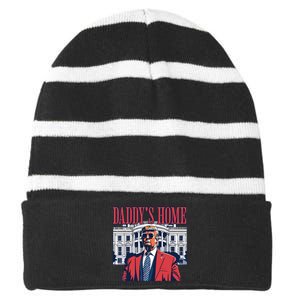 Daddys Home Trump Striped Beanie with Solid Band