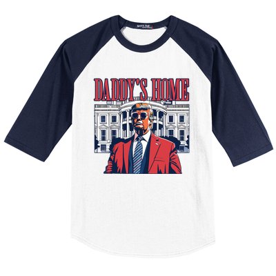 Daddys Home Trump Baseball Sleeve Shirt