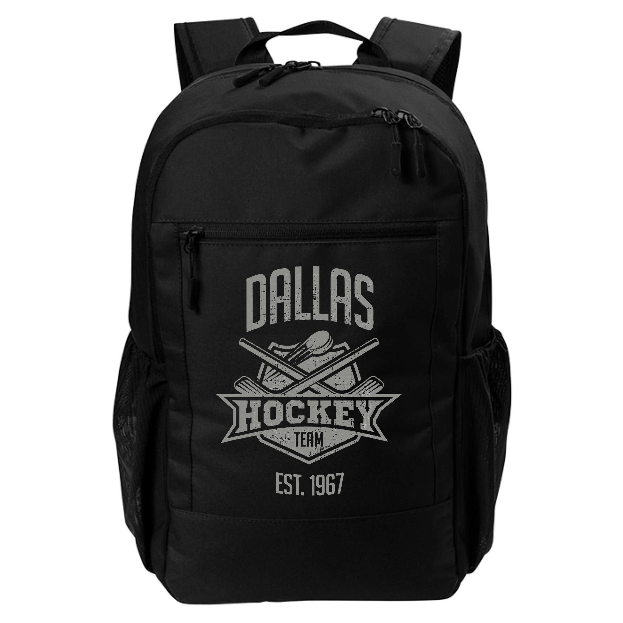 Dallas Hockey Team Vintage Est 1967 Texas Star Sticks & Puck Backpack