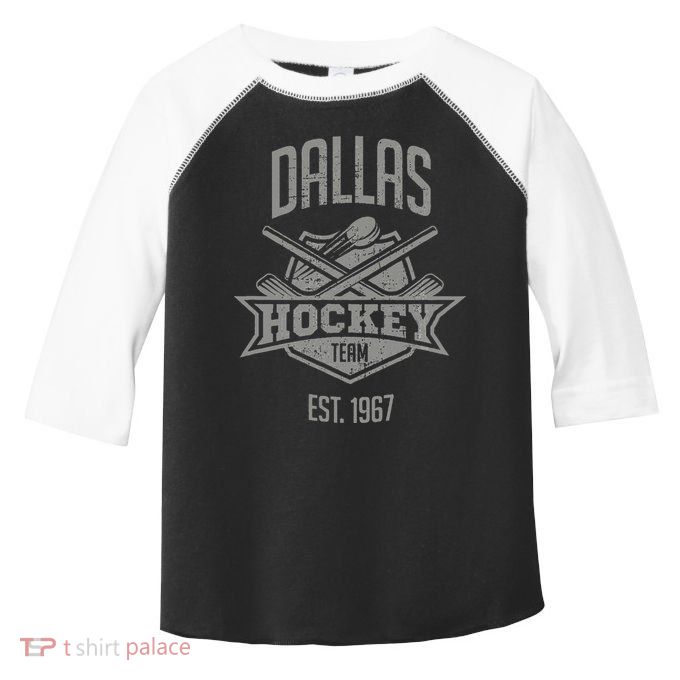 Dallas Hockey Team Vintage Est 1967 Texas Star Sticks & Puck Toddler Fine Jersey T-Shirt