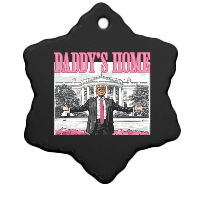 Daddys Home Trump 2024 Ceramic Star Ornament