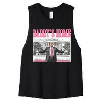 Daddys Home Trump 2024 Women's Racerback Cropped Tank