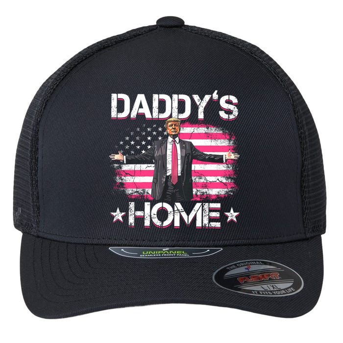 Daddys Home Trump 2024 Flexfit Unipanel Trucker Cap