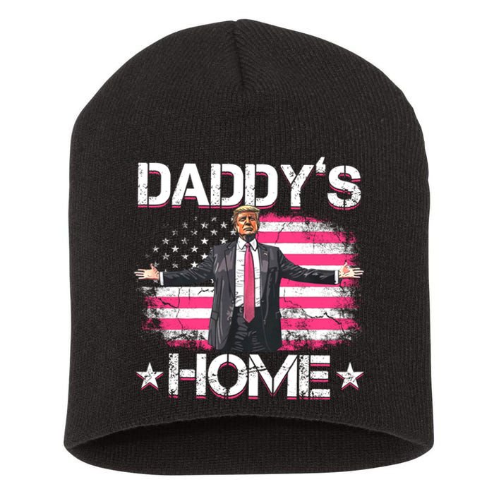 Daddys Home Trump 2024 Short Acrylic Beanie