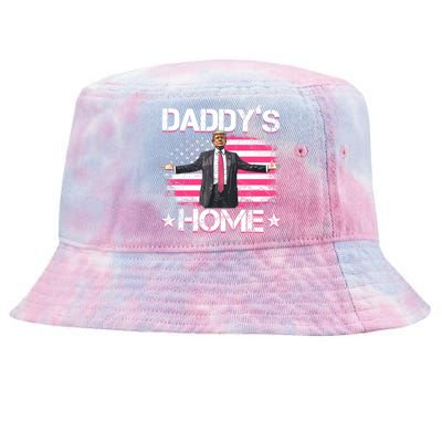 Daddys Home Trump 2024 Tie-Dyed Bucket Hat