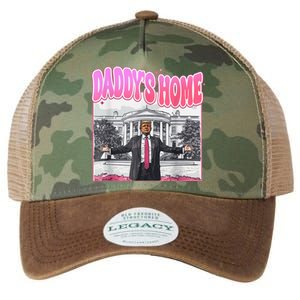 Daddys Home Trump 2024 Legacy Tie Dye Trucker Hat