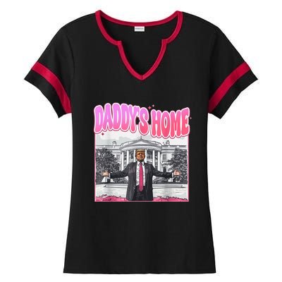 Daddys Home Trump 2024 Ladies Halftime Notch Neck Tee