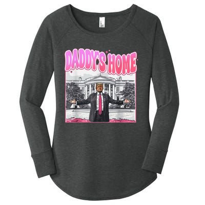 Daddys Home Trump 2024 Women's Perfect Tri Tunic Long Sleeve Shirt