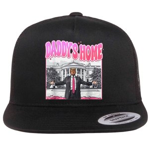 Daddys Home Trump 2024 Flat Bill Trucker Hat