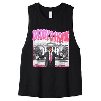 Daddys Home Trump 2024 Women's Racerback Cropped Tank