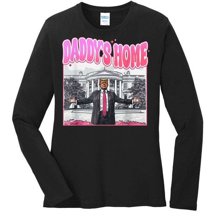 Daddys Home Trump 2024 Ladies Long Sleeve Shirt