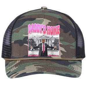 Daddys Home Trump 2024 Retro Rope Trucker Hat Cap