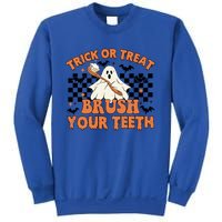 Dental Halloween Trick Or Treat Brush Your Teeth Funny Ghost Gift Sweatshirt