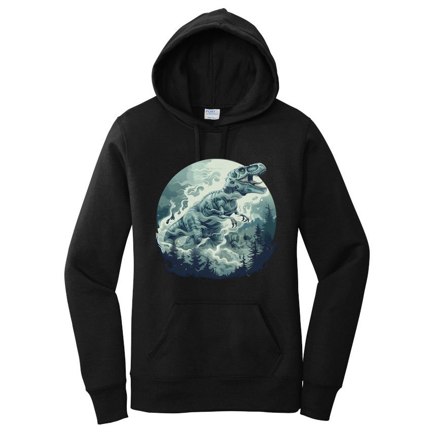 Dinosaur Halloween Trex Roaring Gift Women's Pullover Hoodie