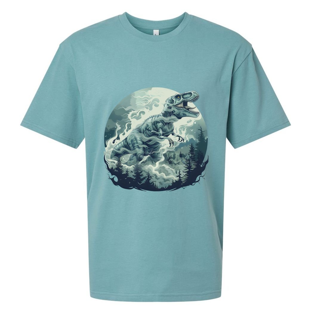 Dinosaur Halloween Trex Roaring Gift Sueded Cloud Jersey T-Shirt