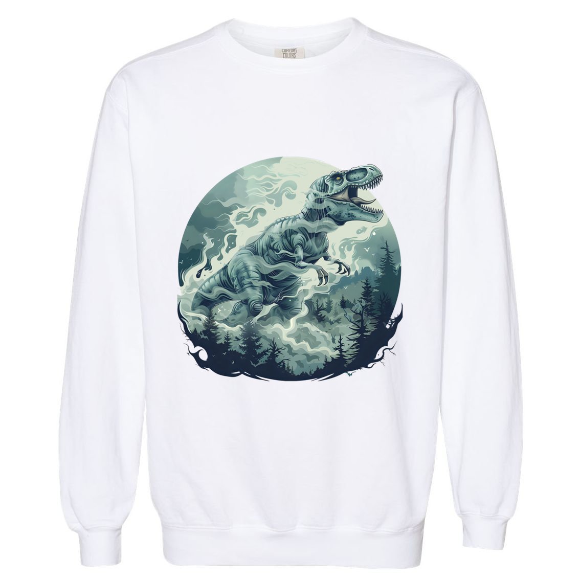 Dinosaur Halloween Trex Roaring Gift Garment-Dyed Sweatshirt