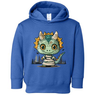 Dinosaur Halloween Triceratops As A Mummy Gift Toddler Hoodie