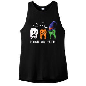 Dentist Halloween Trick Or Teeth Funny Dental Treat Cute Gift Ladies PosiCharge Tri-Blend Wicking Tank