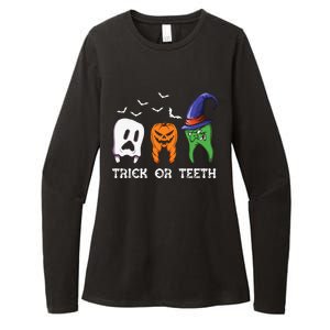 Dentist Halloween Trick Or Teeth Funny Dental Treat Cute Gift Womens CVC Long Sleeve Shirt