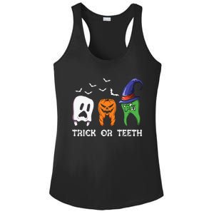 Dentist Halloween Trick Or Teeth Funny Dental Treat Cute Gift Ladies PosiCharge Competitor Racerback Tank