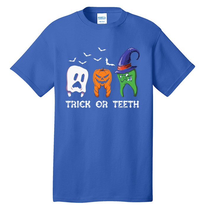 Dentist Halloween Trick Or Teeth Funny Dental Treat Cute Gift Tall T-Shirt