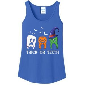 Dentist Halloween Trick Or Teeth Funny Dental Treat Cute Gift Ladies Essential Tank