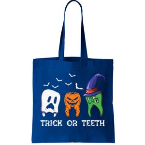 Dentist Halloween Trick Or Teeth Funny Dental Treat Cute Gift Tote Bag