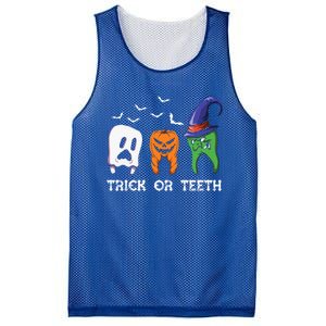 Dentist Halloween Trick Or Teeth Funny Dental Treat Cute Gift Mesh Reversible Basketball Jersey Tank