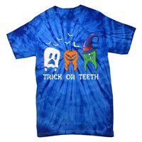 Dentist Halloween Trick Or Teeth Funny Dental Treat Cute Gift Tie-Dye T-Shirt