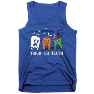 Dentist Halloween Trick Or Teeth Funny Dental Treat Cute Gift Tank Top