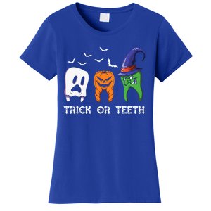 Dentist Halloween Trick Or Teeth Funny Dental Treat Cute Gift Women's T-Shirt