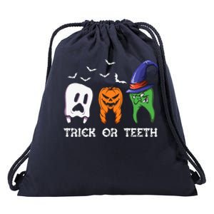 Dentist Halloween Trick Or Teeth Funny Dental Treat Cute Gift Drawstring Bag