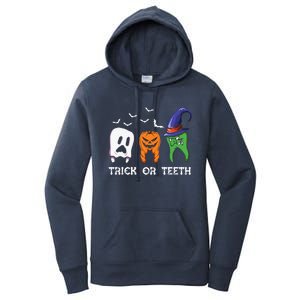 Dentist Halloween Trick Or Teeth Funny Dental Treat Cute Gift Women's Pullover Hoodie