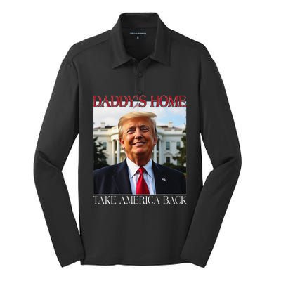 DaddyS Home Trump Take America Back Silk Touch Performance Long Sleeve Polo