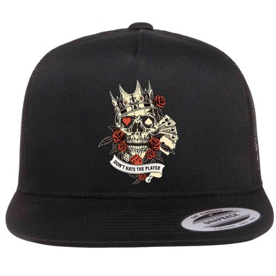Don't Hate The Player Skull Flatbill Hat