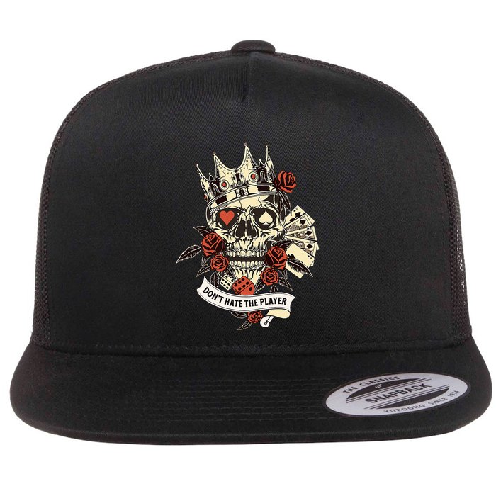 Don't Hate The Player Skull Flatbill Hat