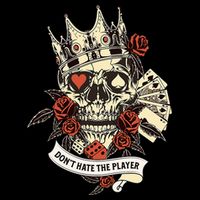 Don't Hate The Player Skull 16 in Basic Backpack