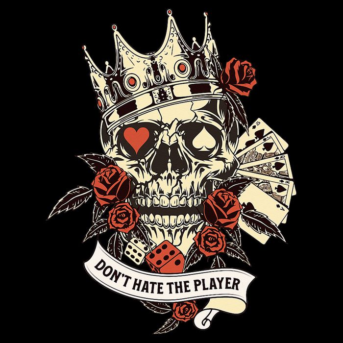 Don't Hate The Player Skull 16 in Basic Backpack
