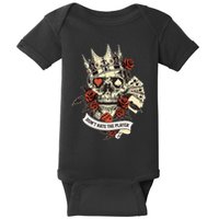 Don't Hate The Player Skull Baby Bodysuit