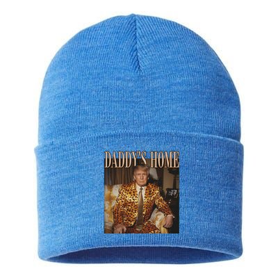 DaddyS Home Trump Gift Trump 2024 Cute Gift Sustainable Knit Beanie