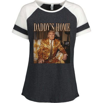 DaddyS Home Trump Funny Gift Trump 2024 Gift Enza Ladies Jersey Colorblock Tee