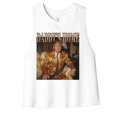 DaddyS Home Trump Funny Gift Trump 2024 Gift Women's Racerback Cropped Tank