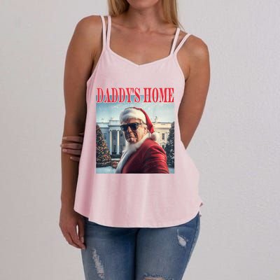 DaddyS Home Trump 2024 Won Santa Claus Christmas Women's Strappy Tank