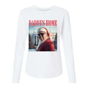 DaddyS Home Trump 2024 Won Santa Claus Christmas Womens Cotton Relaxed Long Sleeve T-Shirt