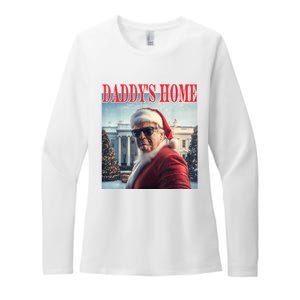 DaddyS Home Trump 2024 Won Santa Claus Christmas Womens CVC Long Sleeve Shirt