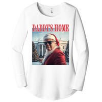 DaddyS Home Trump 2024 Won Santa Claus Christmas Women's Perfect Tri Tunic Long Sleeve Shirt