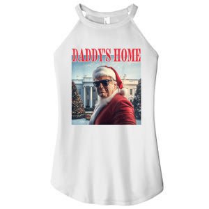 DaddyS Home Trump 2024 Won Santa Claus Christmas Women's Perfect Tri Rocker Tank